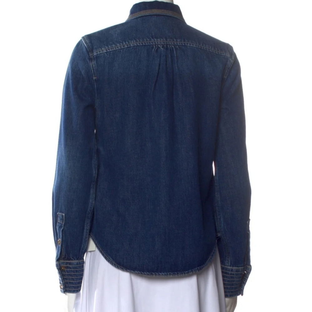 FRAME trapundo Long Sleeve Button-Up denim - Picture 3 of 7